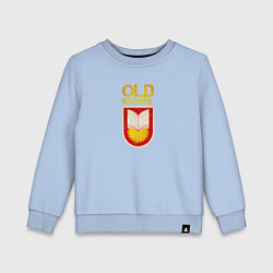 Свитшот хлопковый детский Old School emblem, цвет: мягкое небо