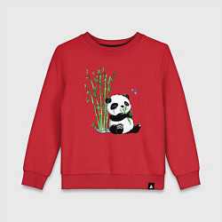 Детский свитшот Панда бамбук и стрекоза