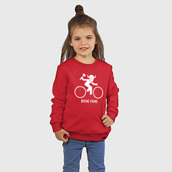 Свитшот хлопковый детский Велосипед - Викинг, цвет: красный — фото 2