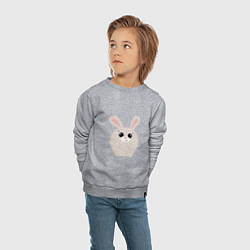 Свитшот хлопковый детский Круглый Кролик, цвет: меланж — фото 2