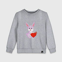Детский свитшот Кролик с сердцем