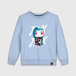 Свитшот хлопковый детский Funko pop Jinx, цвет: мягкое небо