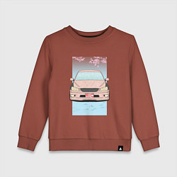 Свитшот хлопковый детский Toyota Altezza stance, цвет: кирпичный