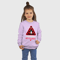 Свитшот хлопковый детский Evangelion третий удар, цвет: лаванда — фото 2