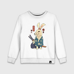 Детский свитшот Кролик самурай с мечом