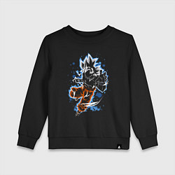 Свитшот хлопковый детский Dragon Ball - Son Goku - neon, цвет: черный