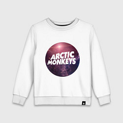 Свитшот хлопковый детский Arctic Monkeys: space, цвет: белый