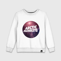 Свитшот хлопковый детский Arctic Monkeys: space, цвет: белый