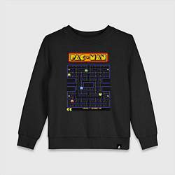 Свитшот хлопковый детский Pac-Man на ZX-Spectrum, цвет: черный