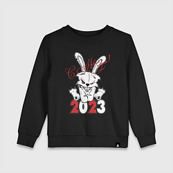 Детский свитшот С Новым годом! Злой кролик 2023