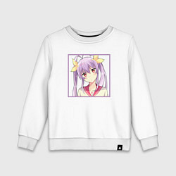 Свитшот хлопковый детский Милая Рэнгэ - Деревенская глубинка, цвет: белый