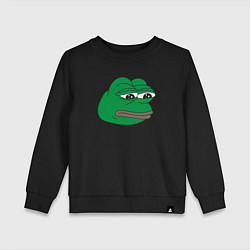 Свитшот хлопковый детский Лягушонок Пепе-Frog Pepe, цвет: черный