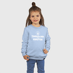 Свитшот хлопковый детский Thousand Foot Krutch белое лого, цвет: мягкое небо — фото 2