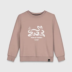 Детский свитшот Логотип кролика 2023 китайский новый год