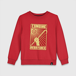 Свитшот хлопковый детский Сопротивление комбайнам, цвет: красный