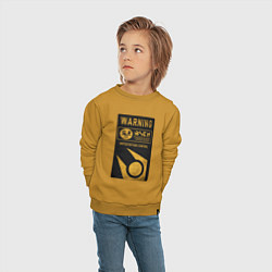 Свитшот хлопковый детский Контроль заражения, цвет: горчичный — фото 2