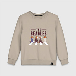 Свитшот хлопковый детский Beagles, цвет: миндальный