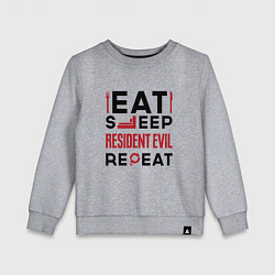 Детский свитшот Надпись: eat sleep Resident Evil repeat