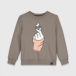 Свитшот хлопковый детский Hand click, цвет: утренний латте