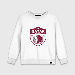 Свитшот хлопковый детский Qatar - World Cup, цвет: белый