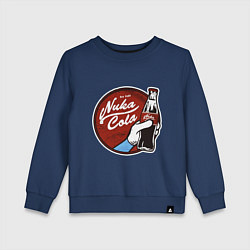 Свитшот хлопковый детский Nuka cola sticker, цвет: тёмно-синий