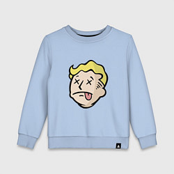 Свитшот хлопковый детский Dead vault boy, цвет: мягкое небо