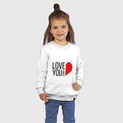 Свитшот хлопковый детский Love you sunny, цвет: белый — фото 2
