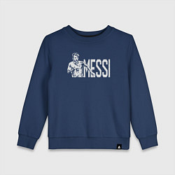 Свитшот хлопковый детский Football Messi, цвет: тёмно-синий