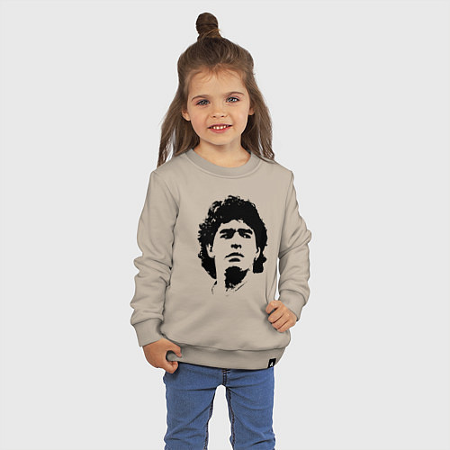 Детский свитшот Face Maradona / Миндальный – фото 3