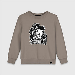 Свитшот хлопковый детский Bruce Lee watahhh, цвет: утренний латте