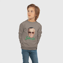 Свитшот хлопковый детский Mister Stan Lee, цвет: утренний латте — фото 2