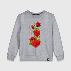 Детский свитшот Прекрасная Дарина - букет из роз