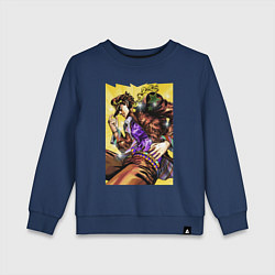 Свитшот хлопковый детский Джотаро Куджо - JoJo Bizarre Adventure, цвет: тёмно-синий
