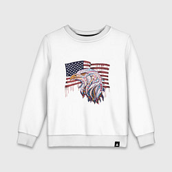 Свитшот хлопковый детский American eagle, цвет: белый