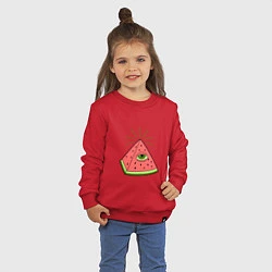 Свитшот хлопковый детский Арбузная пирамидка, цвет: красный — фото 2