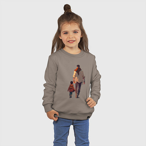 Детский свитшот Отец вместе с сыном / Утренний латте – фото 3