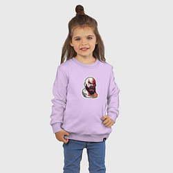 Свитшот хлопковый детский Яростный Кратос, цвет: лаванда — фото 2