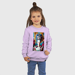 Свитшот хлопковый детский Мария Антуанетта, цвет: лаванда — фото 2