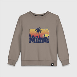 Свитшот хлопковый детский Beach of Miami, цвет: утренний латте