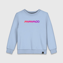 Свитшот хлопковый детский Mamamoo gradient logo, цвет: мягкое небо