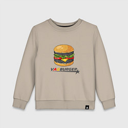 Свитшот хлопковый детский VAGburger tyres, цвет: миндальный
