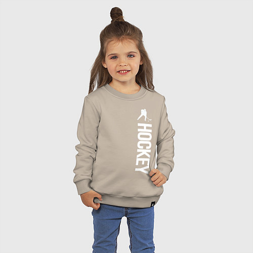 Детский свитшот Hockey / Миндальный – фото 3