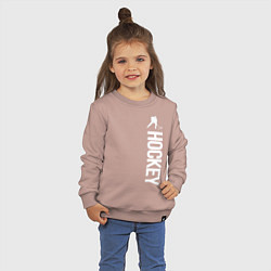 Свитшот хлопковый детский Hockey, цвет: пыльно-розовый — фото 2