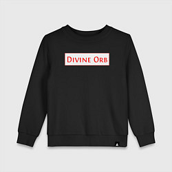Свитшот хлопковый детский Divine Orb дроп в Path of Exile, цвет: черный