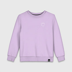 Свитшот хлопковый детский Minimal love, цвет: лаванда
