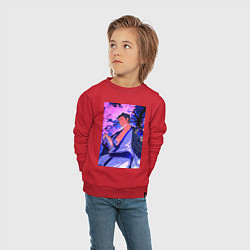 Свитшот хлопковый детский Зоро красавец, цвет: красный — фото 2
