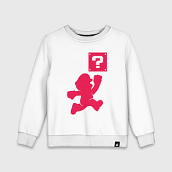 Свитшот хлопковый детский Play Mario, цвет: белый