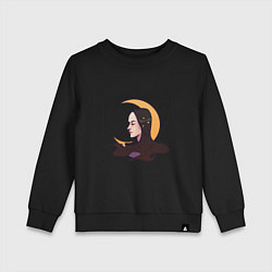 Свитшот хлопковый детский Maria Moon, цвет: черный