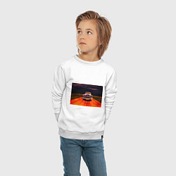 Свитшот хлопковый детский Классический американский автомобиль Chevrolet 210, цвет: белый — фото 2