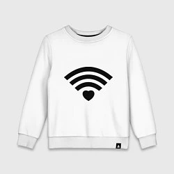 Свитшот хлопковый детский Wi-Fi Love, цвет: белый